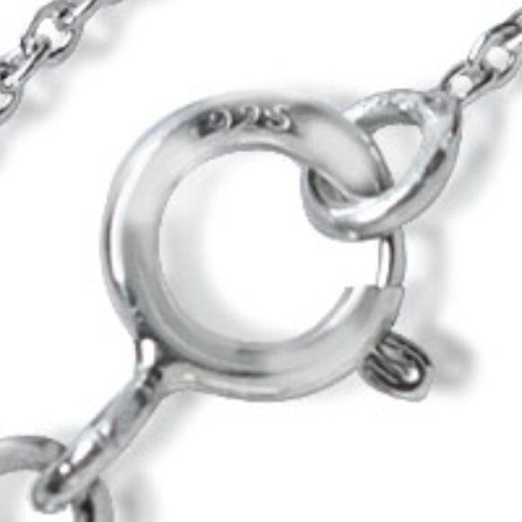 Sterling Silver Natural Garnet Stylized Heart 18" Necklace NWT - Picture 5 of 8